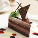 Chocolate cake with chocolate decor