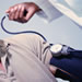 checking blood pressure