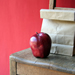 Red apple and Lunch sack
