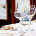table setting restaurant wine glasses