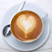Latte with heart design